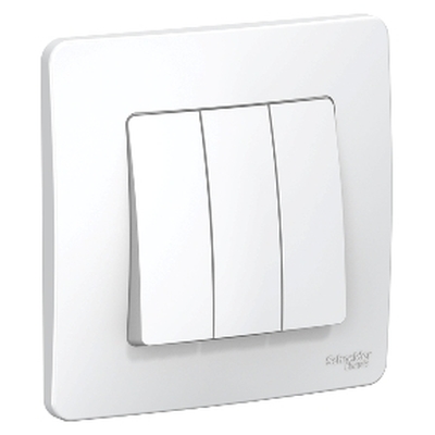 Выключатель скрытый BLANCA 3 клавиши 10A 250B белый купить в СОМ