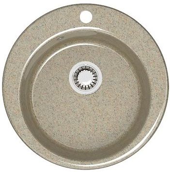 Мойка каменная Granit Bergg Виктори Z30Q34, D475 мм, песочный, глянцевая купить в СОМ