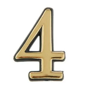 Номерок дверной Чибис, №4,пластик, золото купить в СОМ