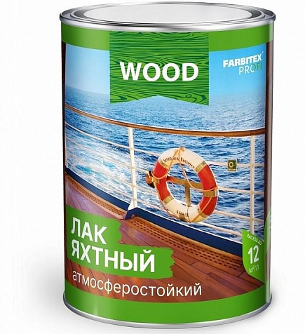 Лак уралкидный яхтный Farbitex Profi Wood, атмосферостойкий, высокоглянцевый, 4 л купить в СОМ