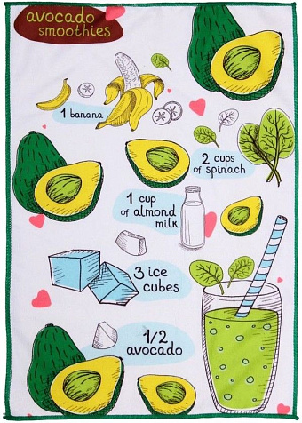 Полотенце Summer Авокадо 40х57см микрофибра 200 гр/м2 купить в СОМ