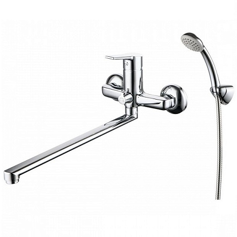 Смеситель для ванны Milardo Stripe STRSB02M10, латунь, длинный излив купить в СОМ