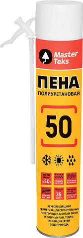 Пена монтажная MasterTeks 50 Allseason, бытовая, всесезонная, 670 мл купить в СОМ