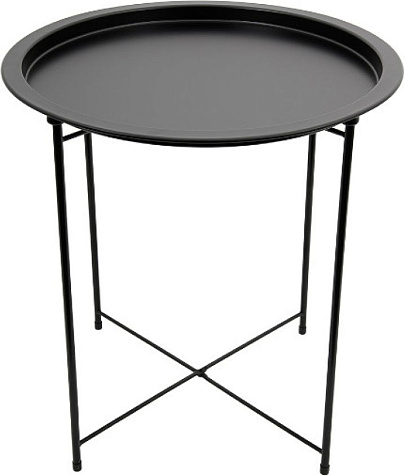 Столик складной металлический 470х470х505 черный купить в СОМ