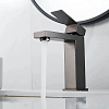 Смеситель для раковины Shevanik S7001T, нержавеющая сталь, оружейная сталь купить в СОМ