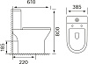 Унитаз-компакт Azario Mist AZ-45T, безободковый, торнадо, сиденье микролифт купить в СОМ