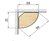 Раскладка угловая РУ-20х20 сращ., б/с/1м купить в СОМ