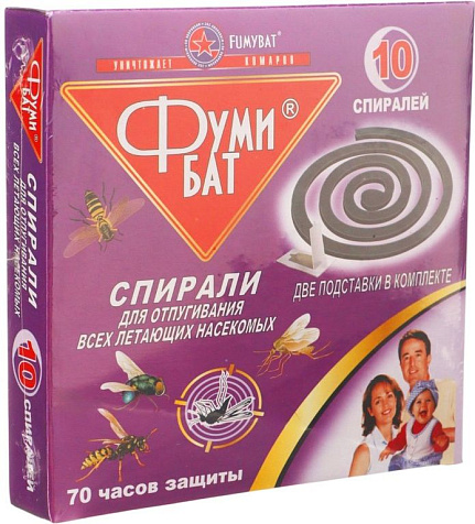 Спирали от комаров Фумибат без запаха 10шт купить в СОМ