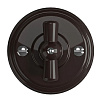 Выключатель Усадьба ретро 1 кл. пластик коричневый 10А купить в СОМ