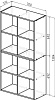 Стеллаж 8 секций , Венге, 1392х700х294 мм купить в СОМ