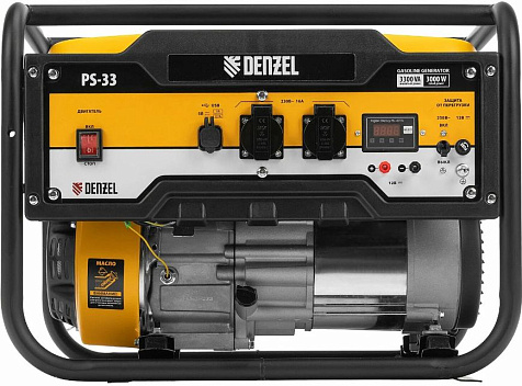Генератор бензиновый Denzel PS-33, 3300Вт купить в СОМ