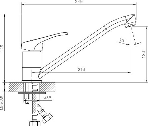 Смеситель для мойки Decoroom DR21018 купить в СОМ