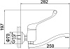 Смеситель для мойки Accoona A5941, настенный купить в СОМ