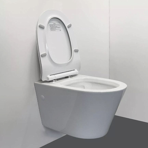 Унитаз подвесной Comforty CF3C797WH, безободковый, торнадо, дюропласт, микролифт купить в СОМ
