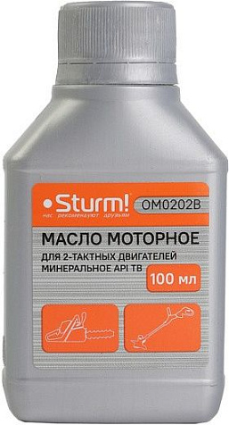 Масло д/2-х тактных двигателей STURM, красное, минеральное, 0.1л купить в СОМ