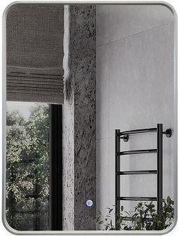 Зеркало Comforty Сириус 600 х800 мм, сенсор, серебряный матовый купить в СОМ